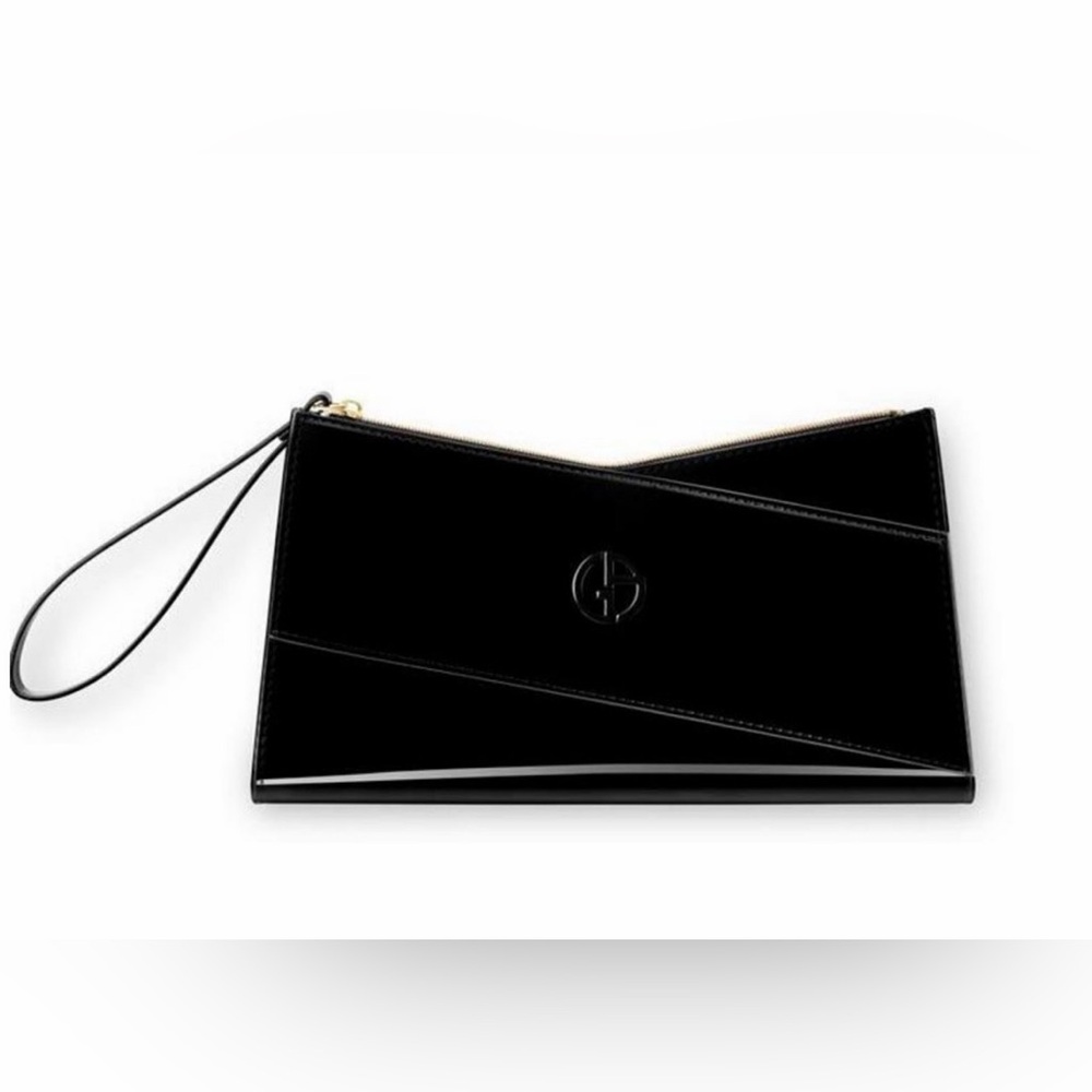 Giorgio Armani Black Envelope Wristlet new